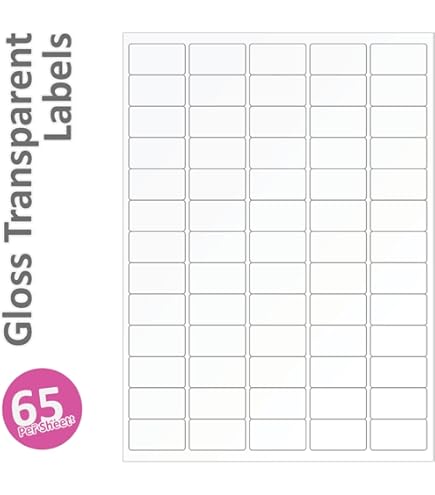 Label Planet® 4 Per Page/Sheet 10 Sheets (40 Large Transparent Sticky Labels) Clear Gloss Polyester A4 Premium Printable Stickers, Works 99.1 X 139MM LP4/99 GCP, Multi-Purpose