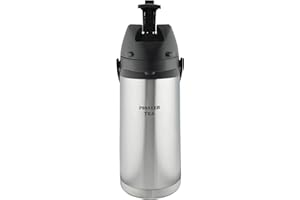 Pioneer brocca termica da 1,9 litri in acciaio inossidabile con leva, thermos a tenuta stagna per bevande calde e fredde, distributore di bevande con pompa facile con etichetta per il tè