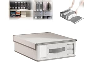 GENERIC Flavenly Bed Sheet Organizer,Sheet Organizers and Storage,Foldable Bed Sheet Organizers and Storage for Blanket,Duvet Cover Set,Bed Sheet Set,Sheets Organizer for Linen Closet with Zipper (A)