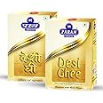 Param Premium Desi Ghee with Rich Aroma | 100% Pure and Natural Desi Ghee for Better Digestion & Immunity | 1 Litre Tetra Pack (Pack of 2)