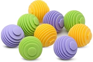 POXIAOER Laundry Balls for Washing Machine, 9 Pack Tumble Dryer Balls Rubber Silicone Dryer Balls Reusable Laundry Balls Fabric Soften Washing Machine Balls Reduce Wrinkles and Cling