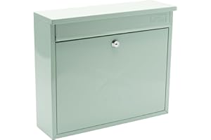 BURG-WÄCHTER Burg-Wachter MB02CG Chartwell Green Elegance Wall Mounted Galvanised Steel Lockable Weatherproof Post Box - 36x31x10cm