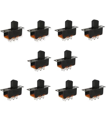 Ubersweet® 15PCS Vertical Slide Switch 4 Position 1P4T 6 Pin 50V