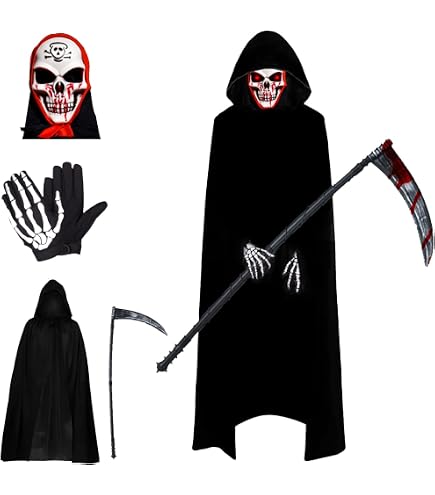 IZoeL Disfraz De Bruja Completo Para Mujer – Capa De 170 Cm, Sombrero Con Velo, Escoba, Nariz De Silicona, Guantes Con Uñas Y Máscara De Encaje | Pack De Halloween