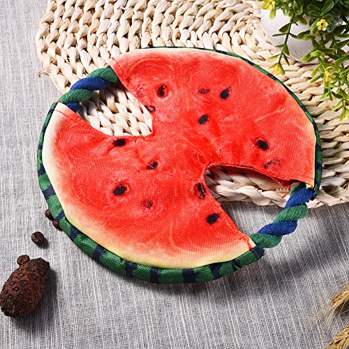 Dog-Plush-Sound-Toy-Puppy-Frisbee-Toy-Cotton-Rope-Watermelon-Throwing-Pet-Dog-Bite-Toys-Teether-by-Awhao