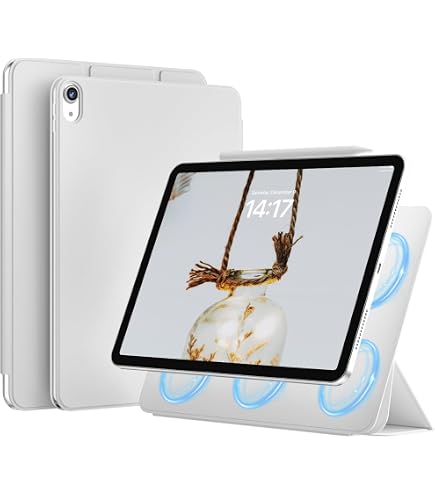 ZOYU Hülle Für IPad 11. Gen 2025 & 10. Gen 2022 – Transparent, Mit Ständerfunktion, Auto Wake/Sleep, Grau