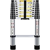 Nestling Escalera Telescópica 3,2m, Bloqueo Automático, Ajuste de Altura Libre, Carga 150kg, Ligera y Duradera
