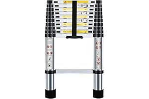 Nestling Teleskopleiter, 3,2 m, automatische Verriegelung, freie Höhenverstellung, Belastung 150 kg, leicht und langlebig