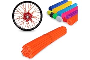 AN XIN 72 Pcs Orange Motocross Dirt Bike Spoke Skins Per cerchi da 19"-21" Ruote Copri-raggi RIM Proteggi per KTM SX65 SXF 350 SX125 XCW 150 XC W 200 SMR450 SX350 SXF400 SXS450 Pit Dirt Bike