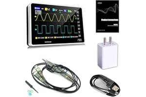 BuyWeek Oszilloskop 2 Kanal, Digitales Touchpanel Oszilloskop mit USB-Kabel, 100M Bandbreite,1GSa/s Probenahmerate, 7 Zoll Farb TFT LCD Display