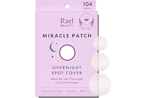 Rael Parches para espinillas, cobertura milagrosa para manchas nocturnas, parche hidrocoloide para acné para cara, cubierta absorbente, (104unidades)