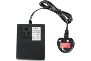 VAPOURD 600W Step Down Power Voltage Converter Transformer (UK Plug) 220v/240v to 110v/120v, Intelligent Efficient Adapter Travel Power Adapter for WIFI, POS Machine, Power Bank (BLACK-C)
