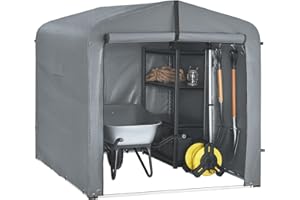 SoBuy ES-KLS11-SDA Caseta Jardin Exterior Garaje Exterior para Coches Impermeable Carpa para Moto y Bicicletas Garage Moto para Exterior Cobertizo Jardín