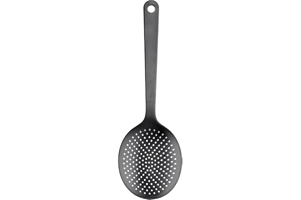 Écumoire de Chef - Passoire Cuillère - Conçue pour Vous Aider au Mieux en Cuisine - Accessoires de Cuisine Professionnels - Pour des Résultats Exceptionnels - Gris Foncé - Polyamide - GastroMax