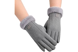 SamHeng Guantes Termicos Mujer Invierno, Guantes Mujer Invierno Tactil, Guantes Cálidos con Forro Polar para Conducción Correr Senderismo Esquiar Aire Libre Frio Guantes