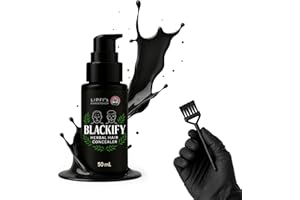 LIPFISBARBERSHOP.COM BLACKIFY - Corrector de cabello vegetal para cabello fino y zonas calvas | Crema natural de larga duración con pigmentos vegetales | Relleno vegano para el cabello para hombres y mujeres