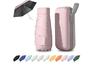 Ancuioyz Umbrella Mini - Portable Compact for Women & Men, Lightweight for Rain or Shine, Travel-Friendly Sun Protection