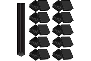 ORYIAH 20 Piezas Tapon Tubo,40mm X 40mm Tapones de Tubo Cuadrado,Tapón de Tubería,Tubo Cuadrado de Tapón de Plástico Tapas de Tubo,para Las Patas de La Mesa, Sillas, Muebles