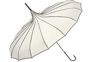 VON LILIENFELD Paraguas Sombrilla Nupcial Boda Ligero Estable Pagoda Justine Crema