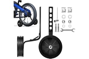 DBUWQIPS 1 Paio Rotelle per Bici Bambini Rotelle Bici Rotelle Bici Bambino per Rotelle Bici 12 14 16 18 20 Pollici Ruote per Allenamento Bici da Bambini (Nero)