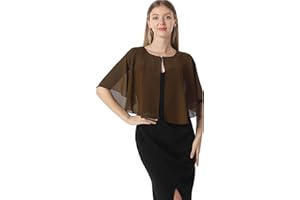 HOTSHAWL Chales y capelets suaves de gasa para vestido de noche, boda, capa de chal, accesorios para mujer estilo años 20