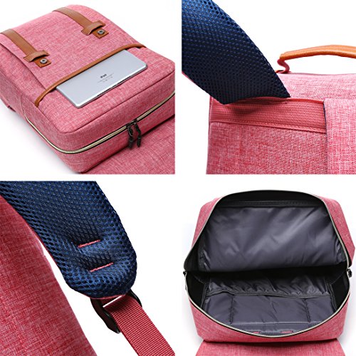 Fexkean Laptop Rucksack Backpack Vintage Canvas f  r bis zu 15 6 zoll Laptop Notebook Computer Arbeit Campus Studenten Outdoor Reisen Wandern mit Gro 