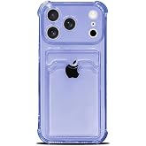 Ehr. iPhone 17 Pro/iPhone 18 Pro Uyumlu Kamera Korumalı Kartlıklı K&ouml;şeleri Airbag Tasarımlı Darbe &Ouml;nleyici Şeffaf Silikon Kıl