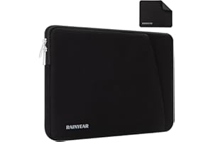 RAINYEAR MAKE LIFE EASIER RAINYEAR 17 pollice Laptop Custodia per il trasporto compatibile con la maggior parte 17-17, 3 Pollice Chromebook Notebook Ultrabook, borsa protettiva antiurto con tasca frontale, Nero