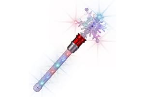 XJSGS- Light Up LED Wand Star Light Flashing Wands,Magic Wand Rotating Toy for Girls and Boys christmas & birthday gift (Blue) (Red)