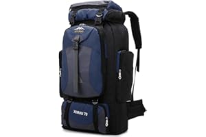 LAWAIA 70L Hiking Backpack Camping Large Walking Waterproof Rucksack for Men Womens Lightweight Survival Sports and Outdoors Travelling Daypack Luggage Touring Cycling Bag