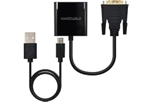 CONVERSOR NANO CABLE DVI/M - VGA/H 10CM NEGRO