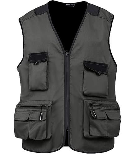 Chaleco Multibolsillos VALENTO Safari Tejido Sarga Resistente