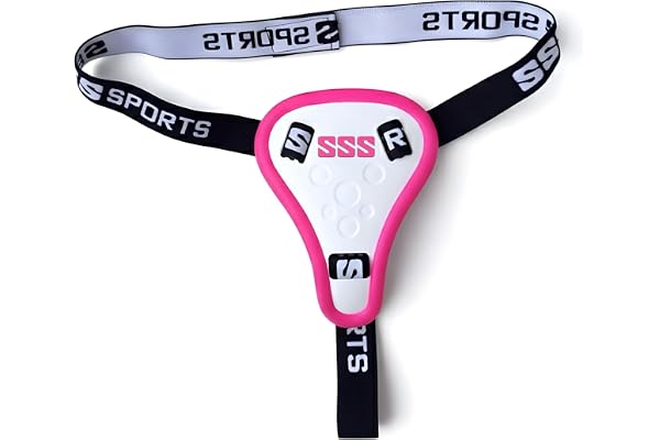 SSS Women Abdominal Guard with Adjustable & Detachable Soft Waist Strap Cricket & Other Sports Extra Soft Rubber Edges with Maximum Protection (Kids with Straps 1 pcs)