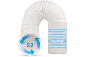 BULLA Air Conditioner Hose, Diameter 5.12"/5.9" Air Conditioner Hose Extension for Air Conditioner Replacement Tubes, Air Conditioning Hose for Portable Air Conditioning Replacement Pipes(Φ-5.9"/L -79")
