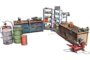 Miniart 1:48 Garage Workshop, Molded Color