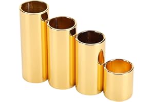 VGEBY 4 Stück Pro Set E-Gitarre Metall Slide Bar Gitarren String Slides Golden, VGEBYG8O7E1PX35