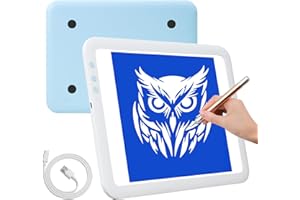 TSOCOS A4 Rechargeable Light Pad,Super Bright Diamond Painting Light Board, Portable Battery Powered Tracing Light Box, 3 Colours, 6 Levels Brightness Light Pad for Weeding Vinyl Drawing Sketching