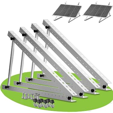 Supports Panneaux Solaires M4solar M03 - 4 Pièces Réglables 0-90° - Pour Balcon, Toit, Camping-Car - 116cm