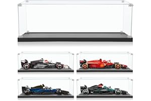 ICUANUTY Vitrina acrílica para Lego Speed Champions Kick Clean F1 Team C44 Racing Auto 77247, Almacenamiento y organización a Prueba de Polvo Vitrina para Lego, 22x11x8 cm (Solo Funda de Pantalla)