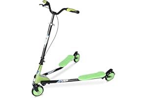 AOODIL Swing Scooter Réglable 3 Roues Trottinettes Pliable Wiggle Scooter Soi Dérive pour Enfants/Adulte Âge 6 Ans et Plus