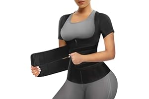 Chumian Chaleco Neopreno Sauna Mujer Fajas Reductoras Adelgazantes Mujer Camiseta Comprecion para Fitness Deporte Manga Corta