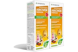 Arkopharma Arkovox Própolis Jarabe 280ML Pack x 2, Bienestar Respiratorio, Calma y Suaviza el Dolor de Garganta, Refuerza las Defensas, Con Extractos de Plantas y Equinácea