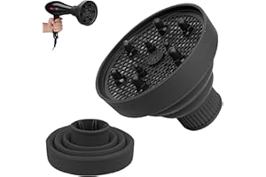 LacyMC Embout Universel Seche Cheveux,Couverture de Sèche-cheveux en Silicone Diffuseur Cheveux Bouclés Universel Couverture de Sèche-cheveux Diffuseur(DN-2,04 Pouces)