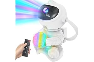 PKBD Astronauta Cielo Stellato Galassia Proiettore,Stelle Soffitto Galaxy Projector 8 Effetti Nebulose LED Lampada Notturna per Bambini,Regalo per Bambini e Adulti-Luna
