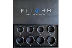 Fitorb Smart Ring Pro - Das Original. High-Tech Fitness- & Gesundheitsring, Schlafanalyse, 24/7 Aktivitätstracking. Temperaturmessung, Stress. Proberinge. (Ringgrößen-Set, Neutral, Proberinge (6-13))
