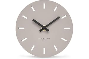 ‎CANDER BERLIN Cander Berlin MNU 2515 P Tischuhr lautlos ohne Ticken 15 cm analog batteriebetrieben warmgrau modern MDF