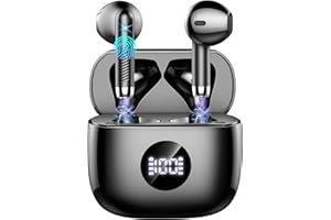 JXREV Cuffie Bluetooth Auricolari Bluetooth 5.4, Cuffie Wireless con 4 ENC Cancellazione Rumore Mic, Cuffie in Ear 40 Ore di Riproduzione, Cuffie Senza Filo HiFi Stereo IP7 Impermeabili per iOS & Android