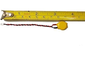 COMPONENTWAREHOUSE Replacement CR1220 BIOS CMOS Battery 3V With Approx 80mm Wire and 2 Pin Connector RTC Clock