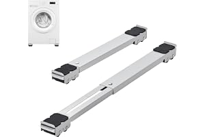 Appliance Rollers Heavy Duty, Extendable Appliance Rollers Mobile Washing Machine Base, Easily Move Washing Machines, Mini Fridge Stand Moving Cart for Refrigerators, Dryers, Dishwashers, White