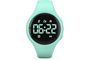 FOCWONY Digital Waterproof Pedometer Watch, Non-bluetooth Fitness Tracker, Step Counter, Distance, Vibrating alarm clock, Stopwatch, Great Gift for for Kids Childrens Teen Girls Boys Women